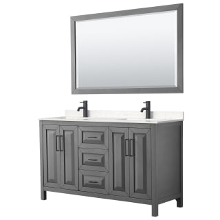 A thumbnail of the Wyndham Collection WCV252560D-VCA-M58 Dark Gray / Carrara Cultured Marble Top / Matte Black Hardware