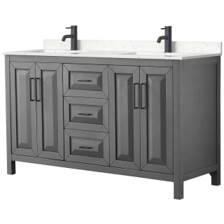 A thumbnail of the Wyndham Collection WCV252560D-VCA-MXX Dark Gray / Carrara Cultured Marble Top / Matte Black Hardware