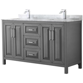 A thumbnail of the Wyndham Collection WCV252560DUNSMXX Dark Gray / White Carrara Marble Top / Polished Chrome Hardware