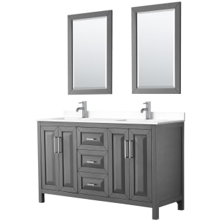 A thumbnail of the Wyndham Collection WCV252560D-VCA-M24 Dark Gray / White Cultured Marble Top / Polished Chrome Hardware