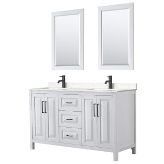 A thumbnail of the Wyndham Collection WCV252560D-VCA-M24 White / Carrara Cultured Marble Top / Matte Black Hardware