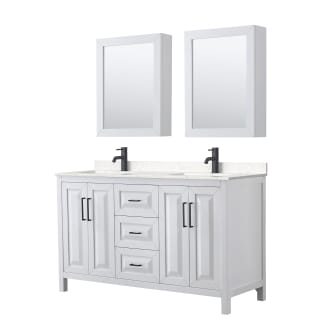 A thumbnail of the Wyndham Collection WCV252560D-VCA-MED White / Carrara Cultured Marble Top / Matte Black Hardware