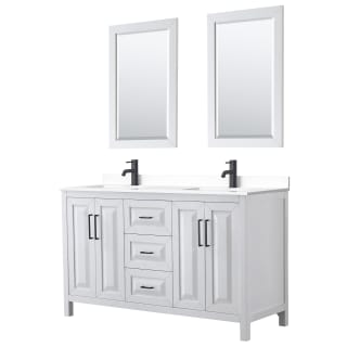 A thumbnail of the Wyndham Collection WCV252560D-VCA-M24 White / White Cultured Marble Top / Matte Black Hardware