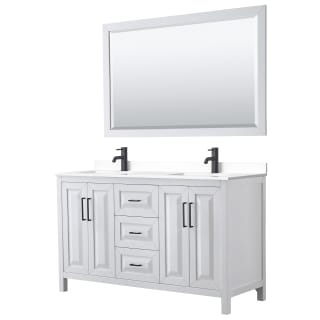 A thumbnail of the Wyndham Collection WCV252560D-VCA-M58 White / White Cultured Marble Top / Matte Black Hardware