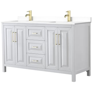 A thumbnail of the Wyndham Collection WCV252560D-VCA-MXX White / White Cultured Marble Top / Brushed Gold Hardware