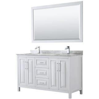 A thumbnail of the Wyndham Collection WCV252560DUNSM58 White / White Carrara Marble Top / Polished Chrome Hardware