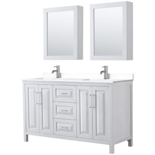 A thumbnail of the Wyndham Collection WCV252560D-VCA-MED White / White Cultured Marble Top / Polished Chrome Hardware