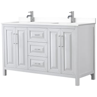 A thumbnail of the Wyndham Collection WCV252560D-VCA-MXX White / White Cultured Marble Top / Polished Chrome Hardware