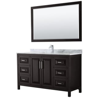 A thumbnail of the Wyndham Collection WCV252560SUNSM58 Dark Espresso / White Carrara Marble Top / Polished Chrome Hardware