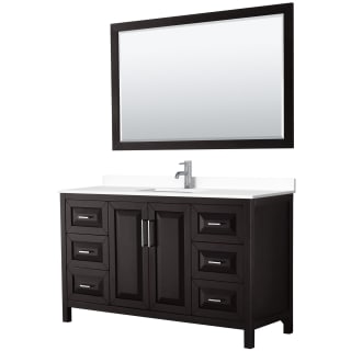 A thumbnail of the Wyndham Collection WCV252560S-VCA-M58 Dark Espresso / White Cultured Marble Top / Polished Chrome Hardware