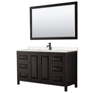 A thumbnail of the Wyndham Collection WCV252560S-VCA-M58 Dark Espresso / Carrara Cultured Marble Top / Matte Black Hardware
