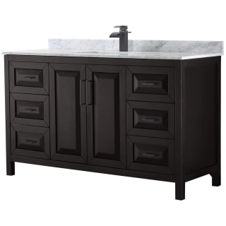 A thumbnail of the Wyndham Collection WCV252560SUNSMXX Dark Espresso / White Carrara Marble Top / Matte Black Hardware