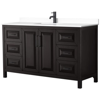A thumbnail of the Wyndham Collection WCV252560S-VCA-MXX Dark Espresso / White Cultured Marble Top / Matte Black Hardware