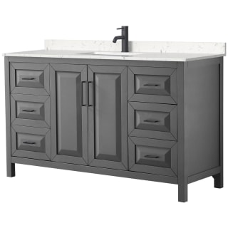 A thumbnail of the Wyndham Collection WCV252560S-VCA-MXX Dark Gray / Carrara Cultured Marble Top / Matte Black Hardware