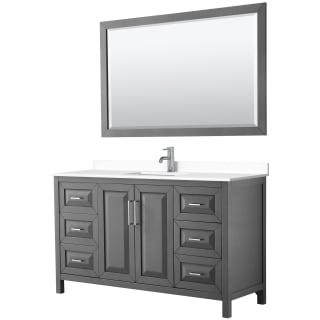 A thumbnail of the Wyndham Collection WCV252560S-VCA-M58 Dark Gray / White Cultured Marble Top / Polished Chrome Hardware