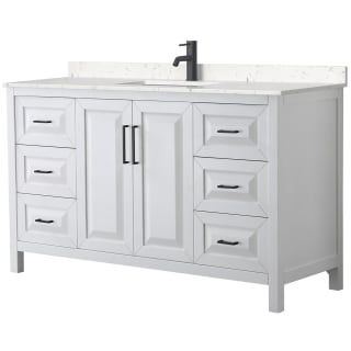 A thumbnail of the Wyndham Collection WCV252560S-VCA-MXX White / Carrara Cultured Marble Top / Matte Black Hardware