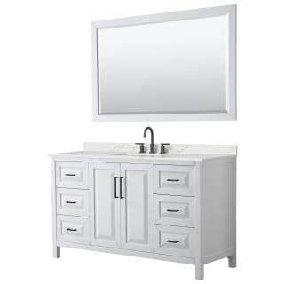 A thumbnail of the Wyndham Collection WCV252560S-QTZ-US3M58 White / Giotto Quartz Top / Matte Black Hardware