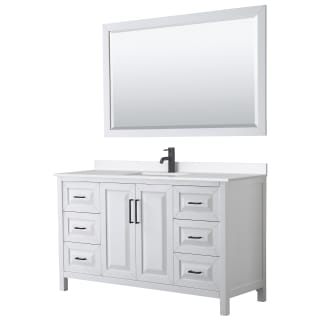 A thumbnail of the Wyndham Collection WCV252560S-QTZ-UNSM58 White / White Quartz Top / Matte Black Hardware