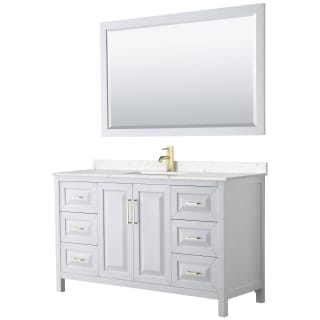 A thumbnail of the Wyndham Collection WCV252560S-VCA-M58 White / Carrara Cultured Marble Top / Brushed Gold Hardware