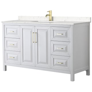 A thumbnail of the Wyndham Collection WCV252560S-VCA-MXX White / Carrara Cultured Marble Top / Brushed Gold Hardware