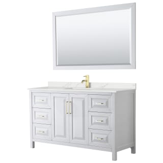 A thumbnail of the Wyndham Collection WCV252560S-QTZ-UNSM58 White / Giotto Quartz Top / Brushed Gold Hardware