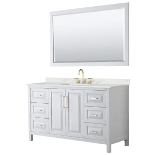 A thumbnail of the Wyndham Collection WCV252560S-QTZ-US3M58 White / Giotto Quartz Top / Brushed Gold Hardware