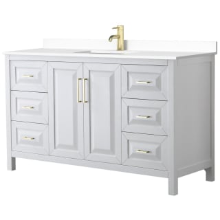 A thumbnail of the Wyndham Collection WCV252560S-VCA-MXX White / White Cultured Marble Top / Brushed Gold Hardware