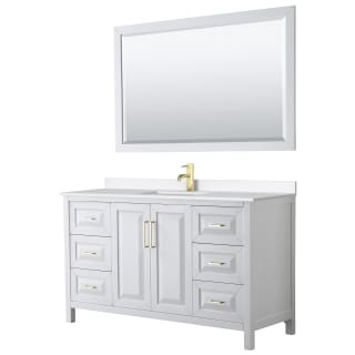 A thumbnail of the Wyndham Collection WCV252560S-QTZ-UNSM58 White / White Quartz Top / Brushed Gold Hardware