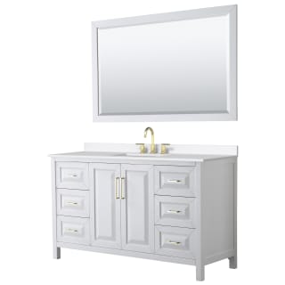 A thumbnail of the Wyndham Collection WCV252560S-QTZ-US3M58 White / White Quartz Top / Brushed Gold Hardware