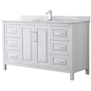 A thumbnail of the Wyndham Collection WCV252560SUNSMXX White / White Carrara Marble Top / Polished Chrome Hardware