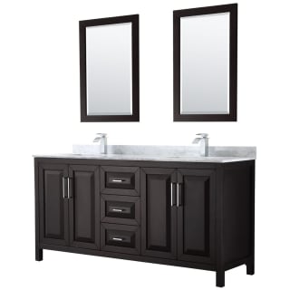 A thumbnail of the Wyndham Collection WCV252572DUNSM24 Dark Espresso / White Carrara Marble Top / Polished Chrome Hardware