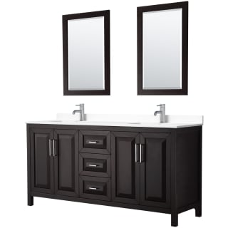 A thumbnail of the Wyndham Collection WCV252572D-VCA-M24 Dark Espresso / White Cultured Marble Top / Polished Chrome Hardware
