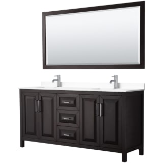 A thumbnail of the Wyndham Collection WCV252572D-VCA-M70 Dark Espresso / White Cultured Marble Top / Polished Chrome Hardware