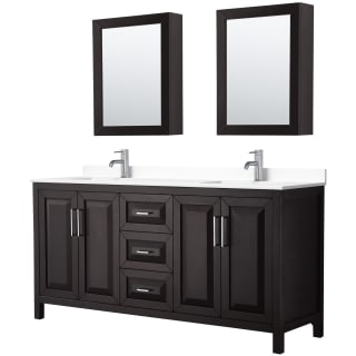 A thumbnail of the Wyndham Collection WCV252572D-VCA-MED Dark Espresso / White Cultured Marble Top / Polished Chrome Hardware