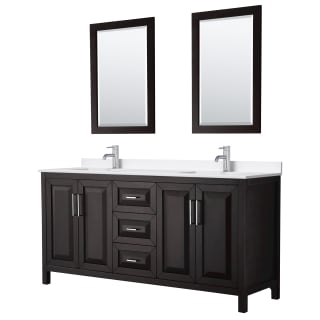 A thumbnail of the Wyndham Collection WCV252572D-QTZ-UNSM24 Dark Espresso / White Quartz Top / Polished Chrome Hardware