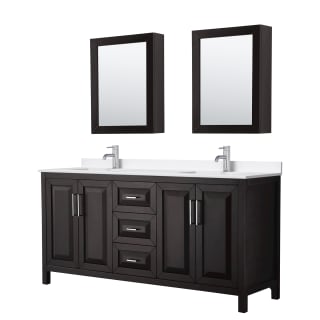 A thumbnail of the Wyndham Collection WCV252572D-QTZ-UNSMED Dark Espresso / White Quartz Top / Polished Chrome Hardware