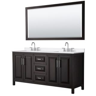 A thumbnail of the Wyndham Collection WCV252572D-QTZ-US3M70 Dark Espresso / White Quartz Top / Polished Chrome Hardware