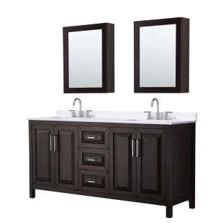 A thumbnail of the Wyndham Collection WCV252572D-QTZ-US3MED Dark Espresso / White Quartz Top / Polished Chrome Hardware