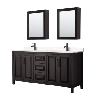 A thumbnail of the Wyndham Collection WCV252572D-VCA-MED Dark Espresso / Carrara Cultured Marble Top / Matte Black Hardware