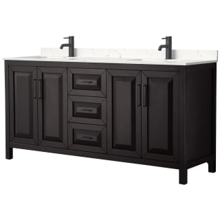 A thumbnail of the Wyndham Collection WCV252572D-VCA-MXX Dark Espresso / Carrara Cultured Marble Top / Matte Black Hardware