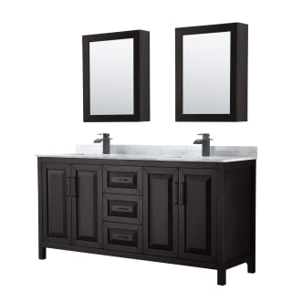 A thumbnail of the Wyndham Collection WCV252572DUNSMED Dark Espresso / White Carrara Marble Top / Matte Black Hardware