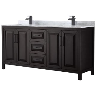 A thumbnail of the Wyndham Collection WCV252572DUNSMXX Dark Espresso / White Carrara Marble Top / Matte Black Hardware