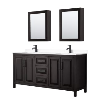 A thumbnail of the Wyndham Collection WCV252572D-VCA-MED Dark Espresso / White Cultured Marble Top / Matte Black Hardware