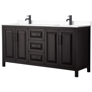 A thumbnail of the Wyndham Collection WCV252572D-VCA-MXX Dark Espresso / White Cultured Marble Top / Matte Black Hardware