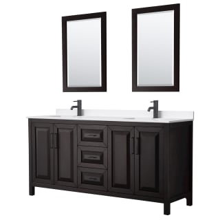 A thumbnail of the Wyndham Collection WCV252572D-QTZ-UNSM24 Dark Espresso / White Quartz Top / Matte Black Hardware