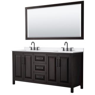 A thumbnail of the Wyndham Collection WCV252572D-QTZ-US3M70 Dark Espresso / White Quartz Top / Matte Black Hardware