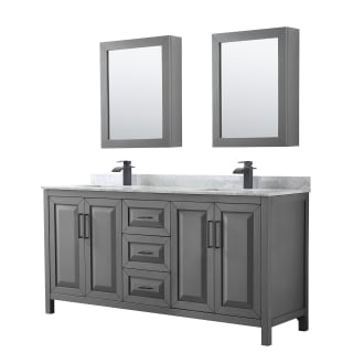 A thumbnail of the Wyndham Collection WCV252572DUNSMED Dark Gray / White Carrara Marble Top / Matte Black Hardware