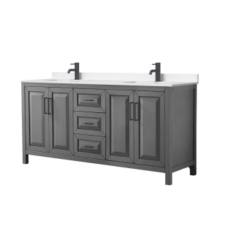 A thumbnail of the Wyndham Collection WCV252572D-QTZ-UNSMXX Dark Gray / White Quartz Top / Matte Black Hardware