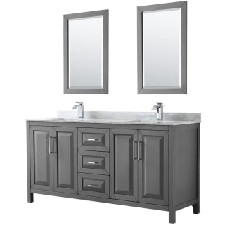 A thumbnail of the Wyndham Collection WCV252572DUNSM24 Dark Gray / White Carrara Marble Top / Polished Chrome Hardware