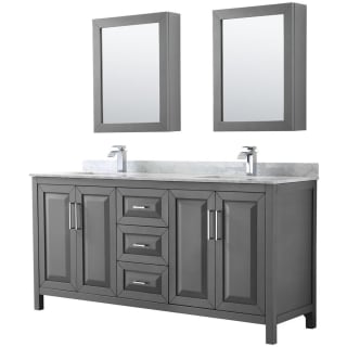 A thumbnail of the Wyndham Collection WCV252572DUNSMED Dark Gray / White Carrara Marble Top / Polished Chrome Hardware